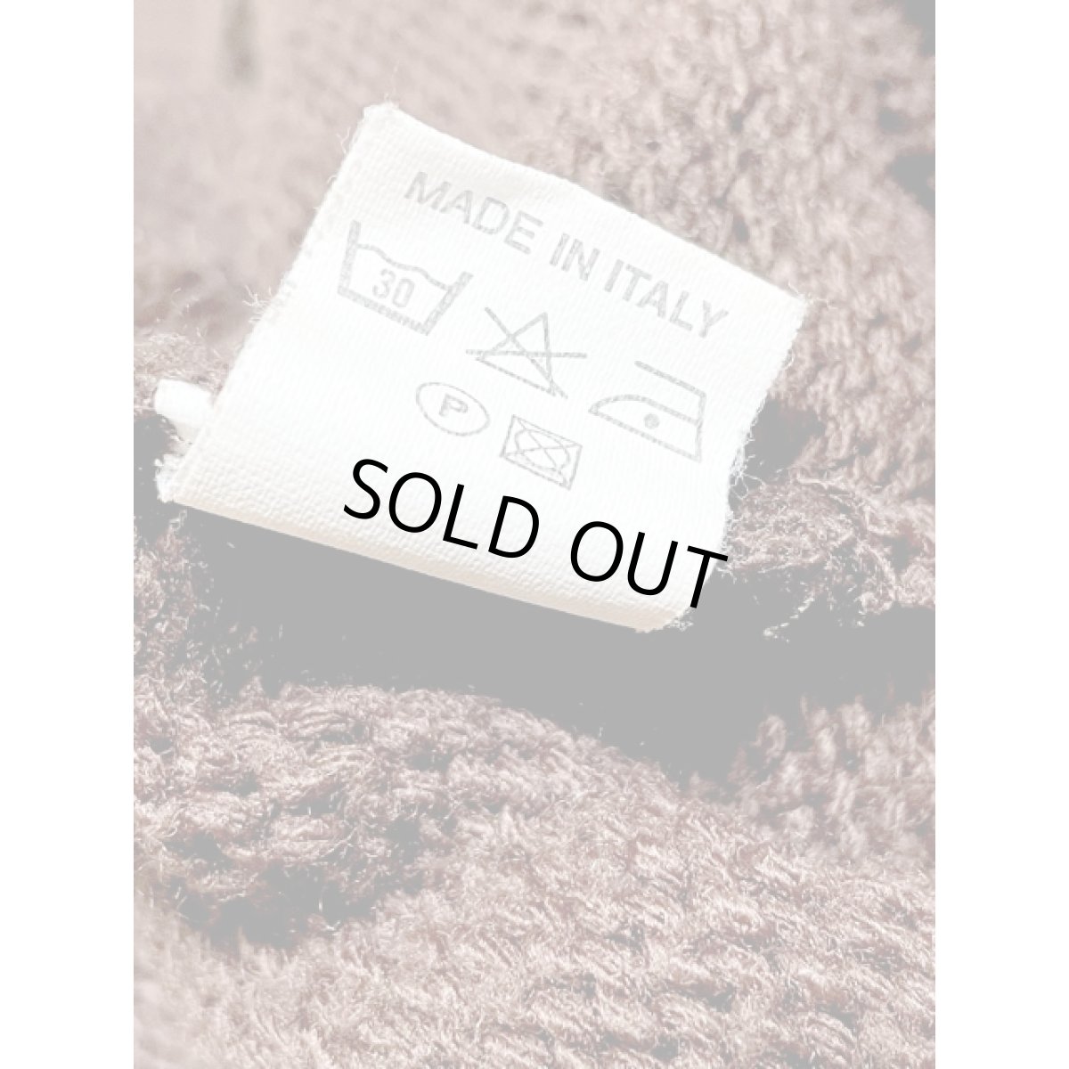 画像11: Italy製 3種のフェイクレザー ハイネック ブラウン ヨーロッパ古着 ヴィンテージニットセーター (11)