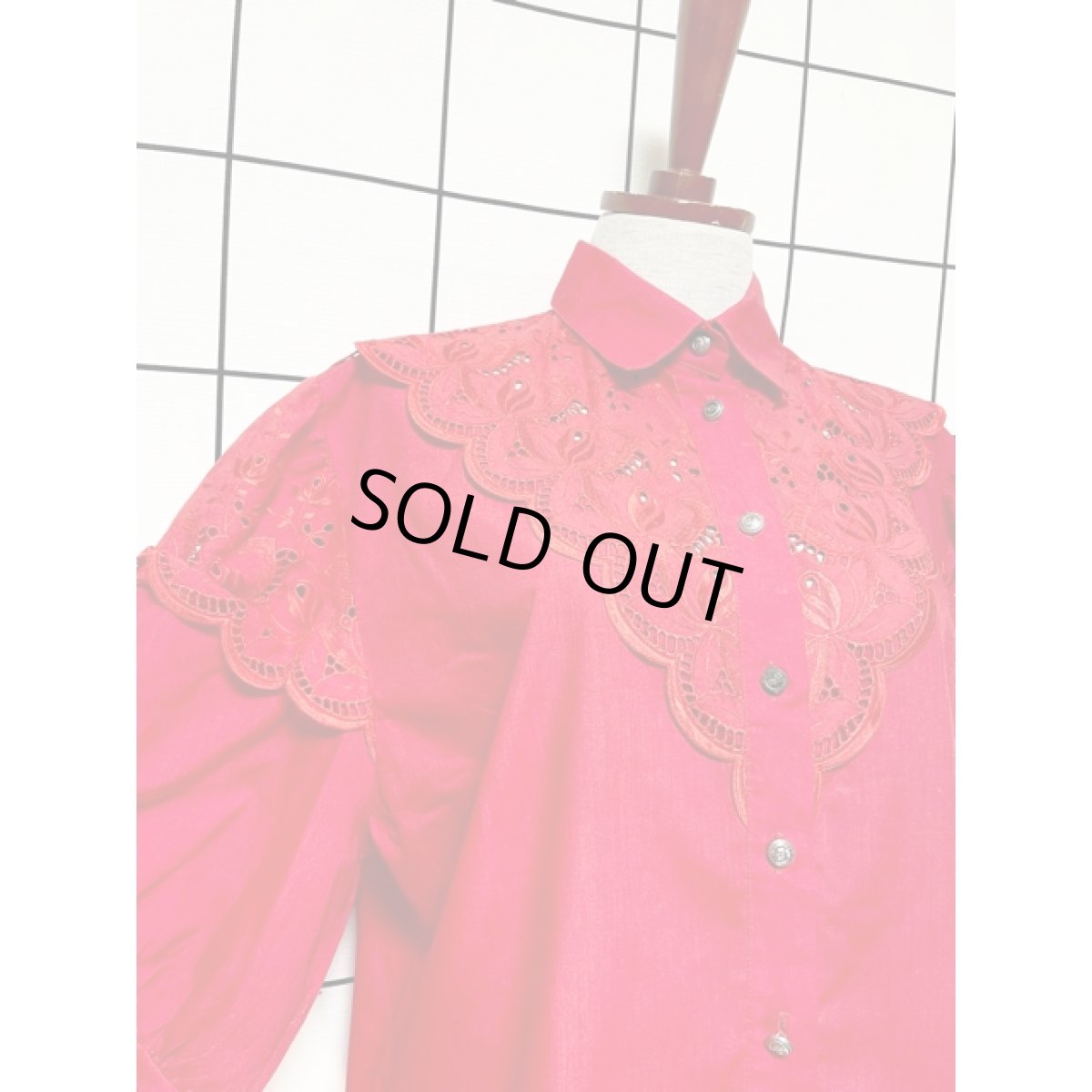 画像6: レース レッド 赤 ディアンドル チロルブラウス ドイツ民族衣装 舞台 演奏会 フォークダンス オクトーバーフェスト (6)