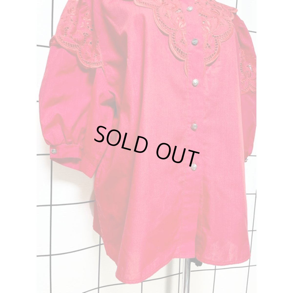 画像7: レース レッド 赤 ディアンドル チロルブラウス ドイツ民族衣装 舞台 演奏会 フォークダンス オクトーバーフェスト (7)