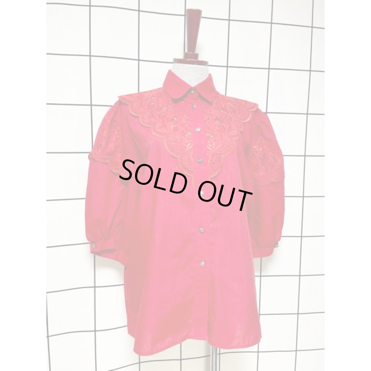 画像3: レース レッド 赤 ディアンドル チロルブラウス ドイツ民族衣装 舞台 演奏会 フォークダンス オクトーバーフェスト (3)