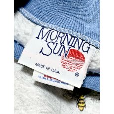 画像17: ミツバチ バタフライ 花柄 グレー Ｍorningsun レトロ アメリカ古着 ヴィンテージスウェット (17)