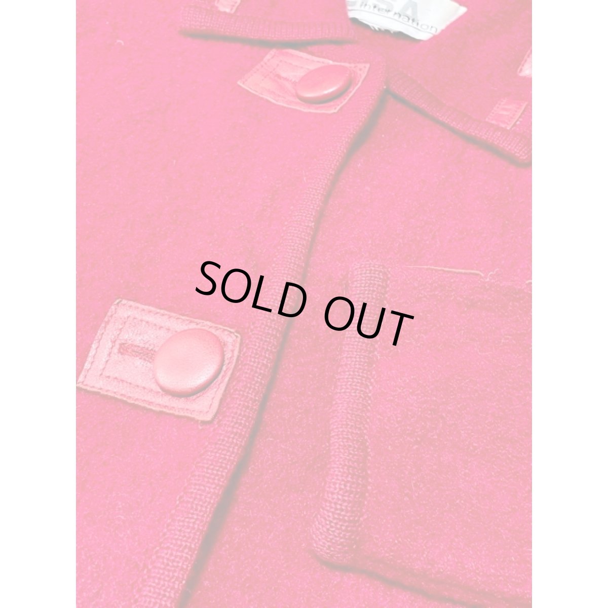 画像10: レザー装飾 レッド 赤 レトロ アメリカ古着 ヴィンテージジャケット (10)