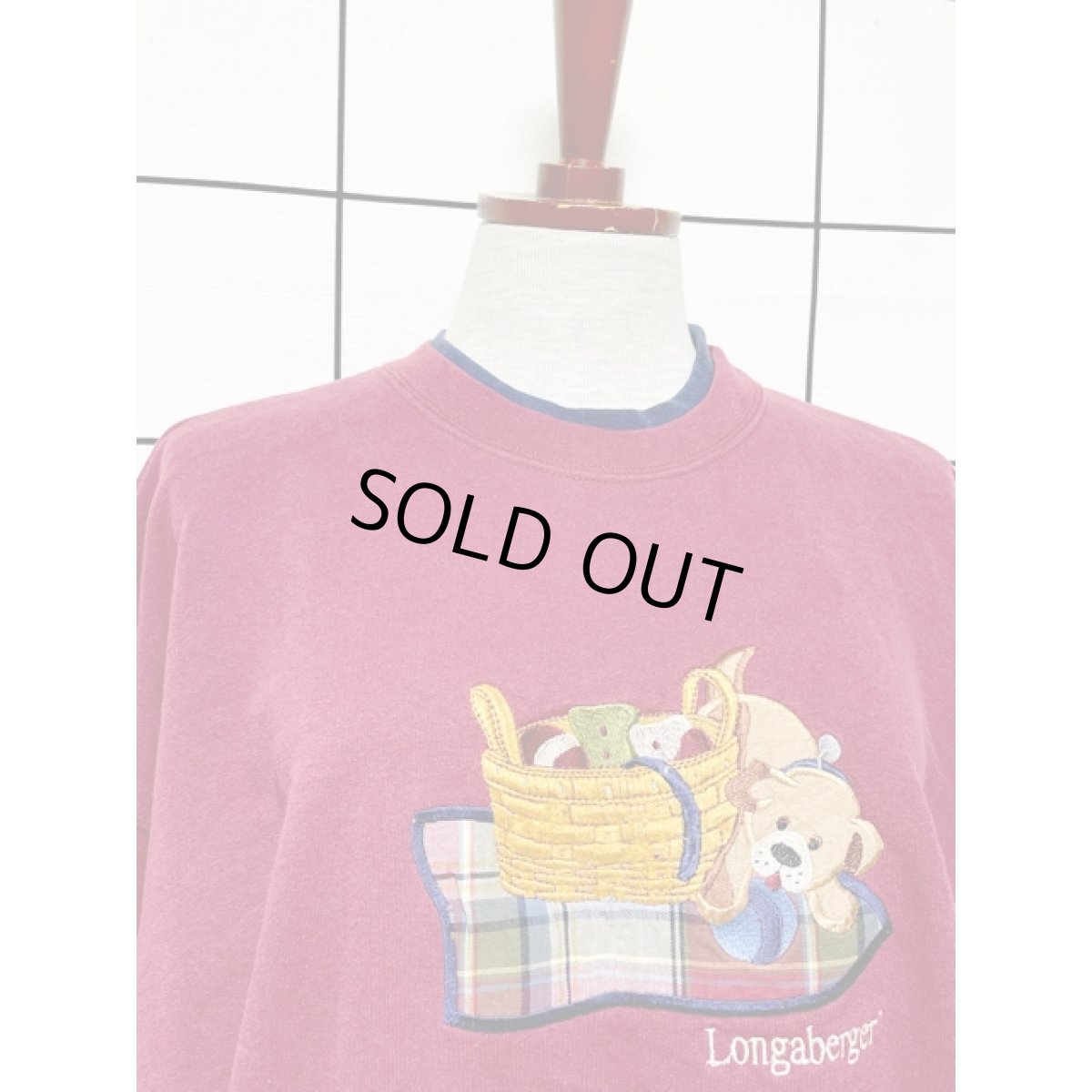 画像5: 犬 ドッグ チェック 刺繍 レトロ Mexico 古着 ヴィンテージスウェット (5)