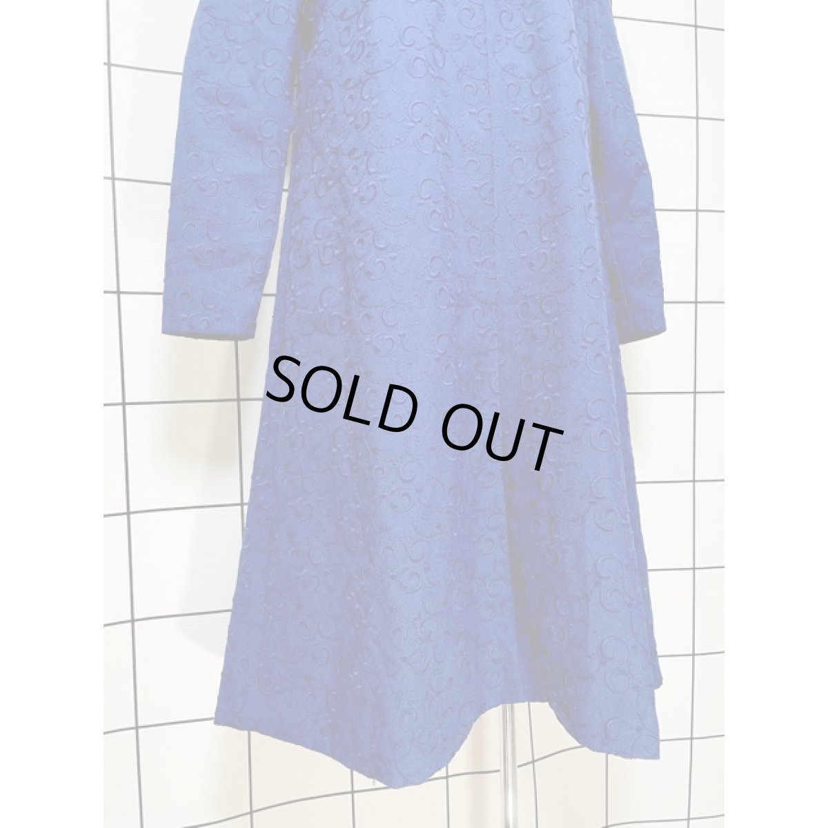 画像8: 刺繍 ネイビー レトロ ヨーロッパ古着 ヴィンテージドレス  (8)