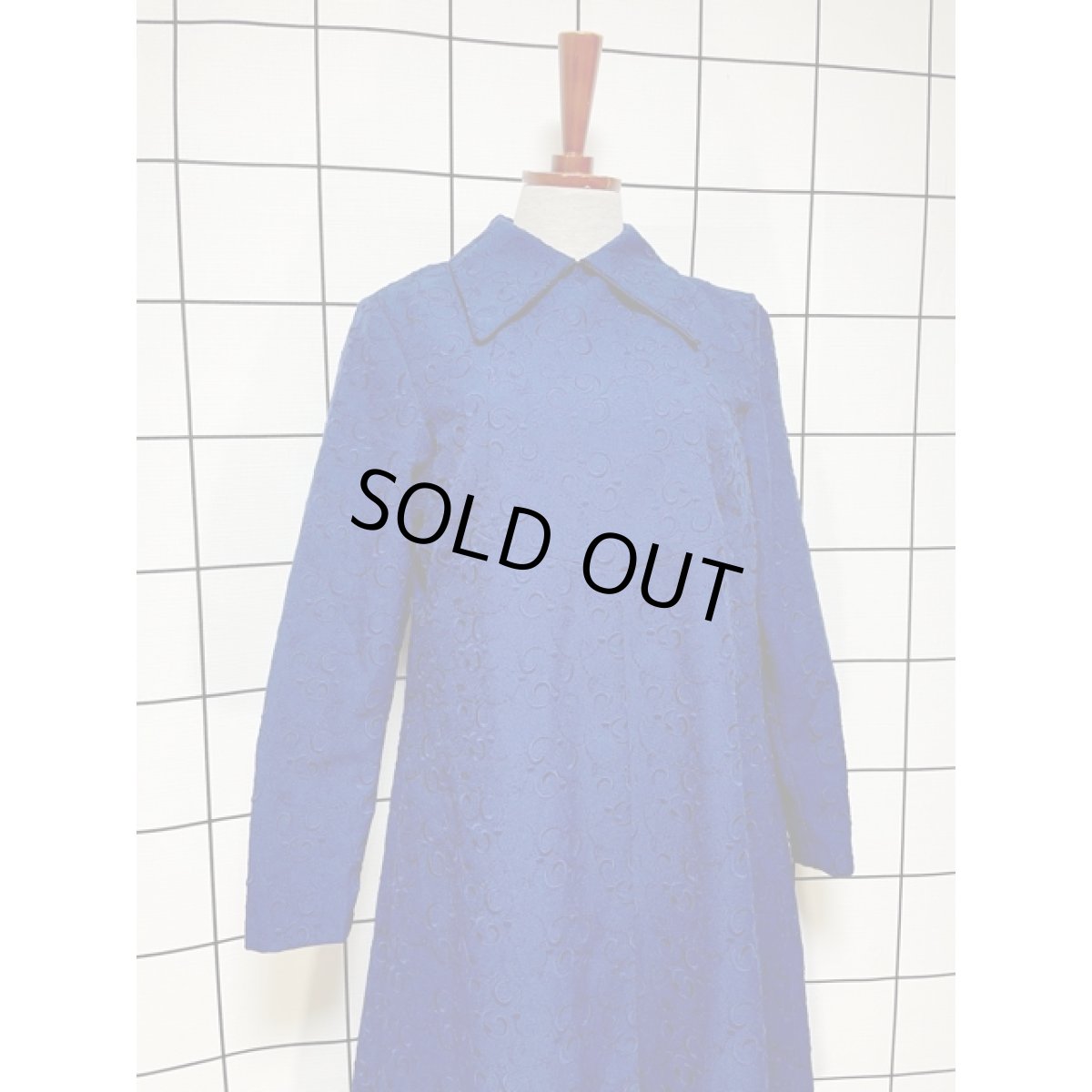 画像3: 刺繍 ネイビー レトロ ヨーロッパ古着 ヴィンテージドレス  (3)