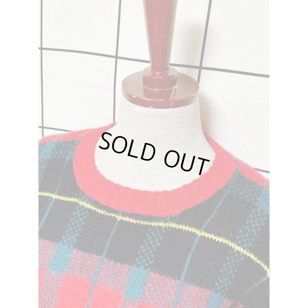 画像4: チェック トラッド プルオーバー レトロ アメリカ古着 ヴィンテージニットセーター (4)