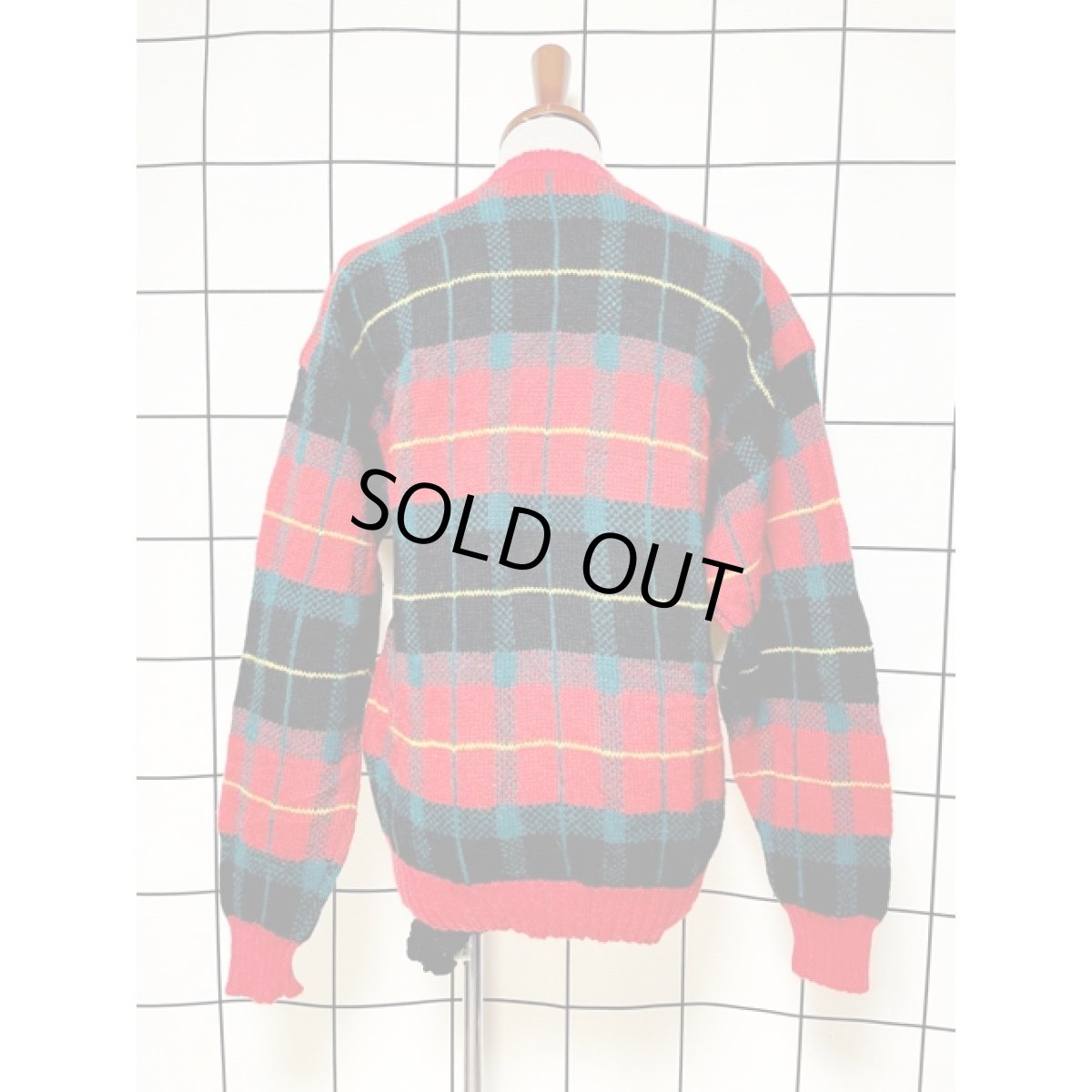 画像2: チェック トラッド プルオーバー レトロ アメリカ古着 ヴィンテージニットセーター (2)