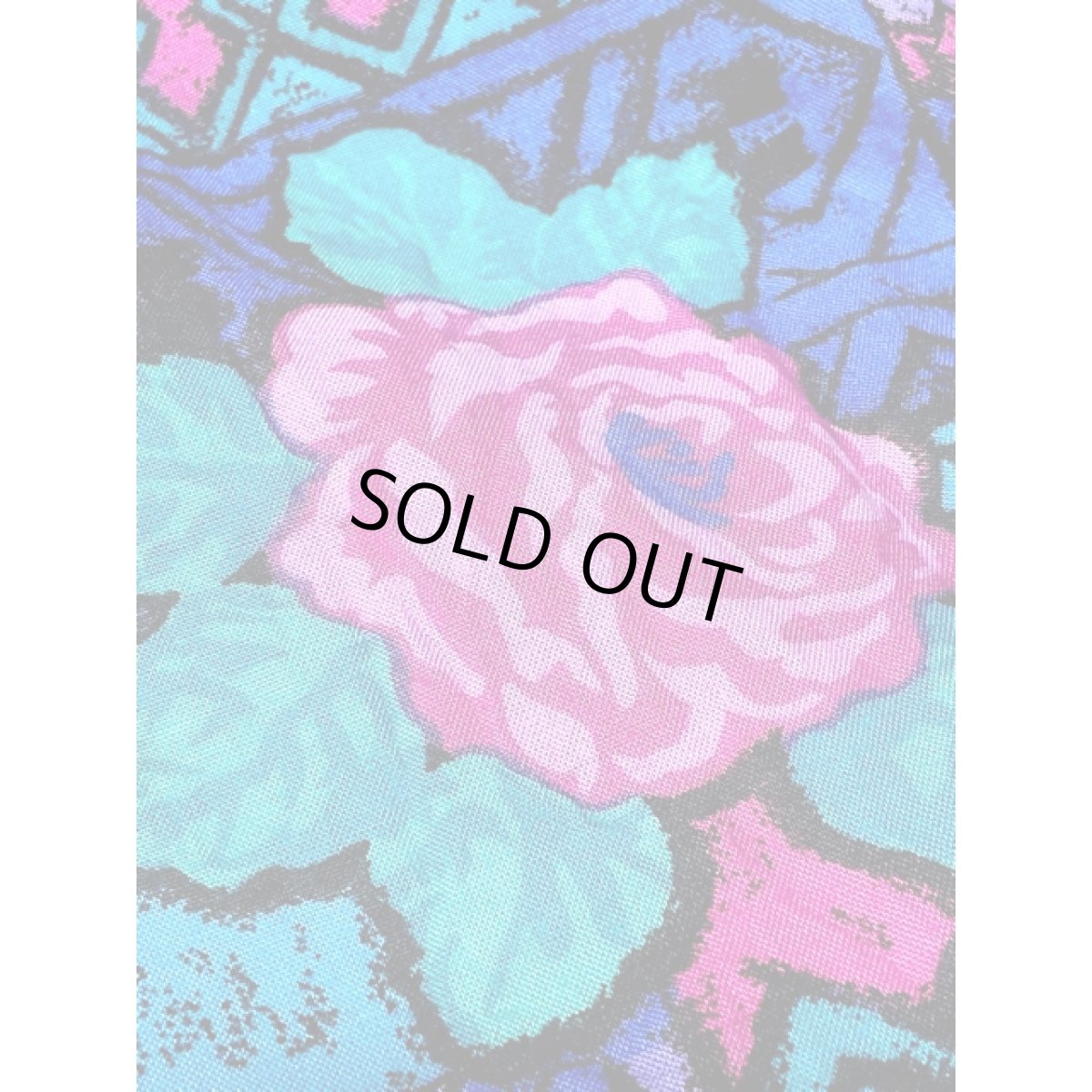 画像15: 花柄 幾何学模様 ドルマンスリーブ ウエストゴム アメリカ古着  レトロ ヴィンテージオールインワン (15)