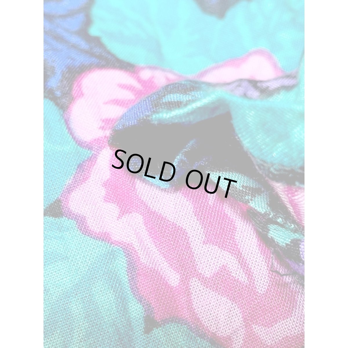 画像16: 花柄 幾何学模様 ドルマンスリーブ ウエストゴム アメリカ古着  レトロ ヴィンテージオールインワン (16)