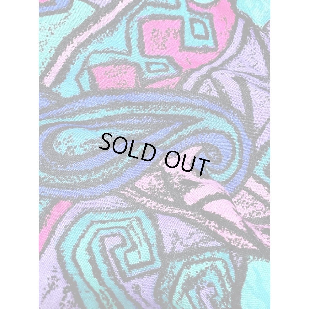 画像14: 花柄 幾何学模様 ドルマンスリーブ ウエストゴム アメリカ古着  レトロ ヴィンテージオールインワン (14)