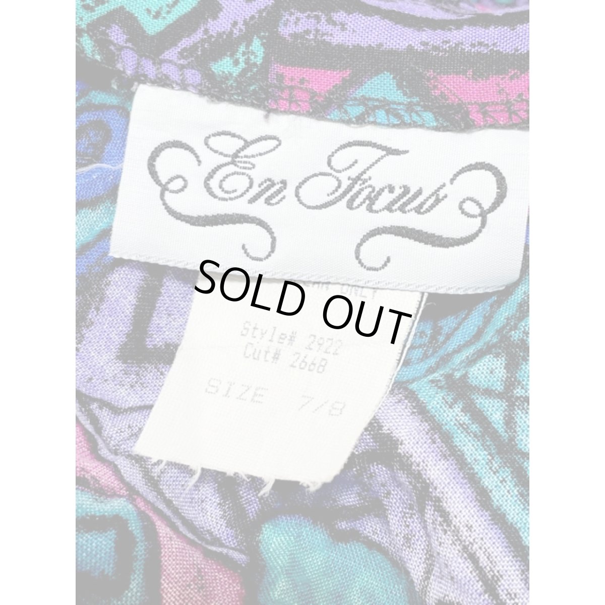 画像17: 花柄 幾何学模様 ドルマンスリーブ ウエストゴム アメリカ古着  レトロ ヴィンテージオールインワン (17)