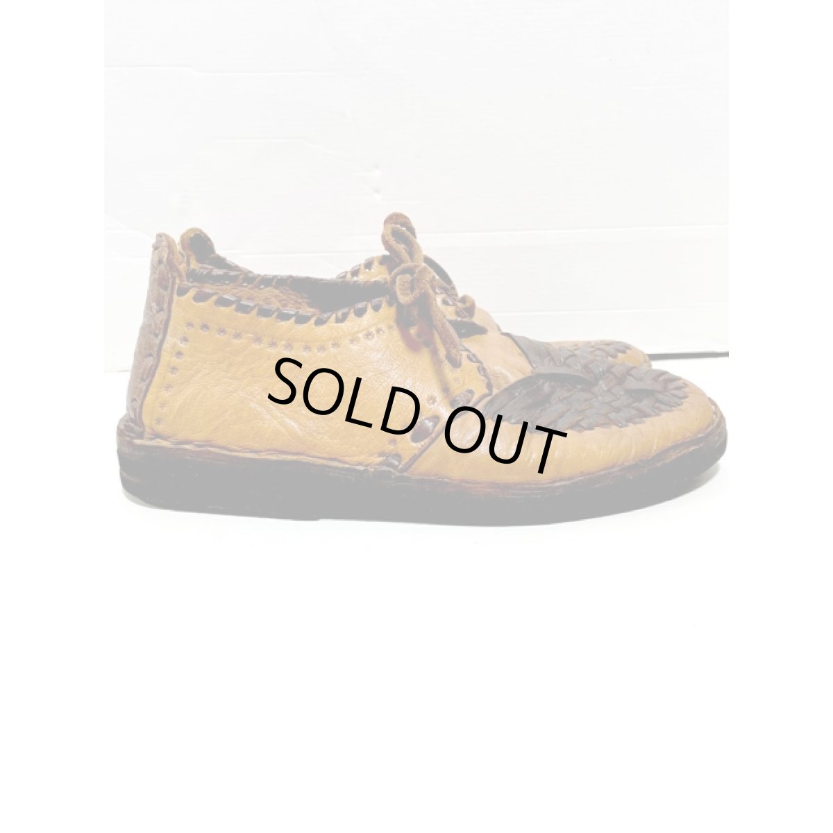 画像5: レザー 編み上げ レトロ 古着 靴 ヴィンテージシューズ (5)