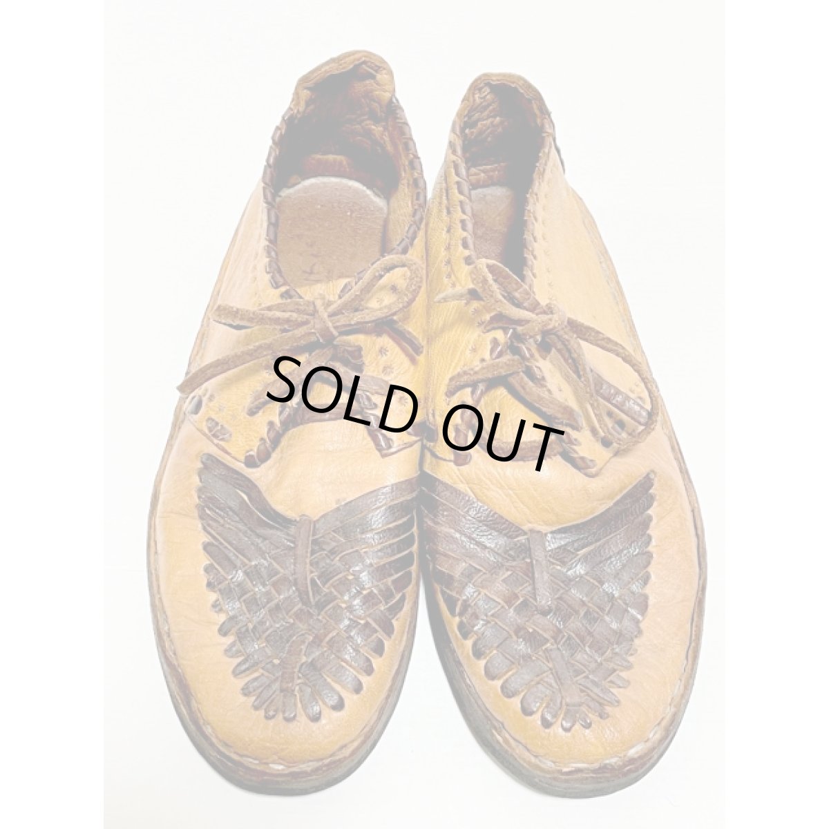 画像2: レザー 編み上げ レトロ 古着 靴 ヴィンテージシューズ (2)