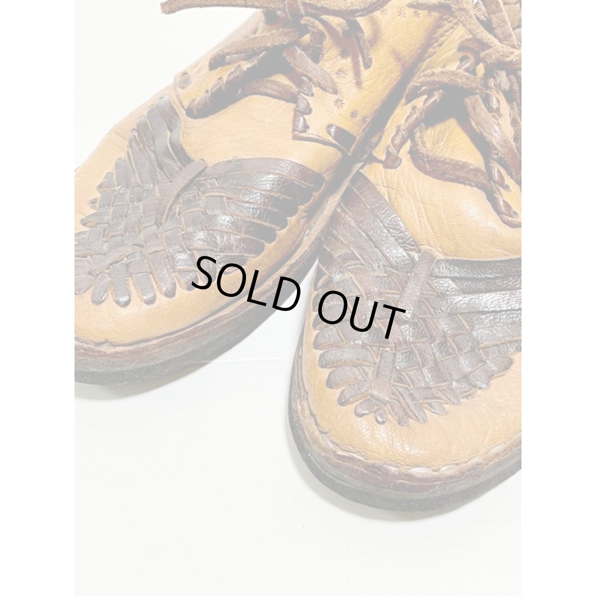 画像7: レザー 編み上げ レトロ 古着 靴 ヴィンテージシューズ (7)