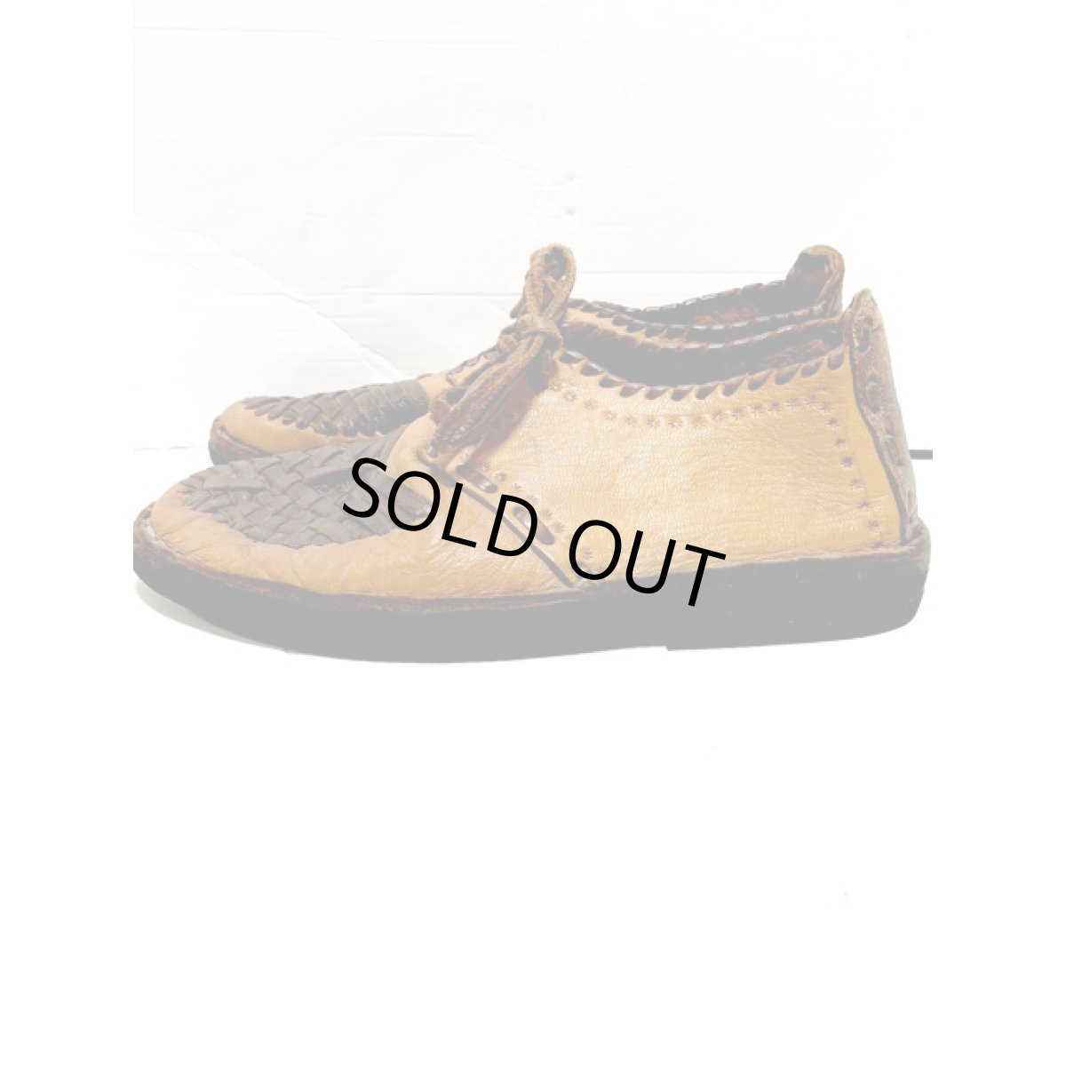 画像4: レザー 編み上げ レトロ 古着 靴 ヴィンテージシューズ (4)