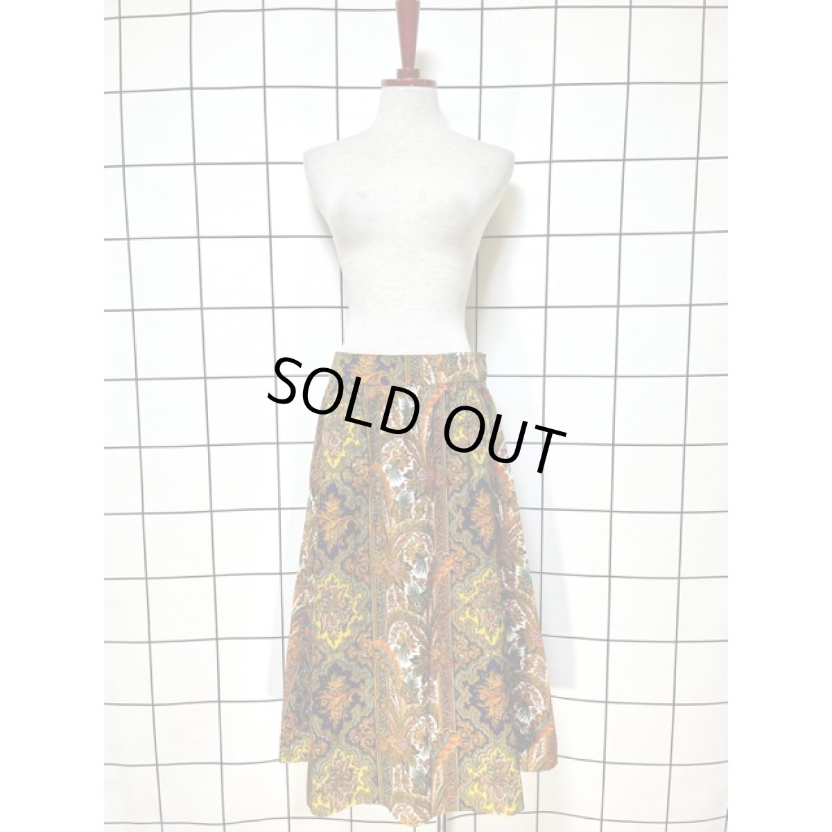 画像4: フォークロア模様 TALON レトロ アメリカ古着 ヴィンテージスカート (4)