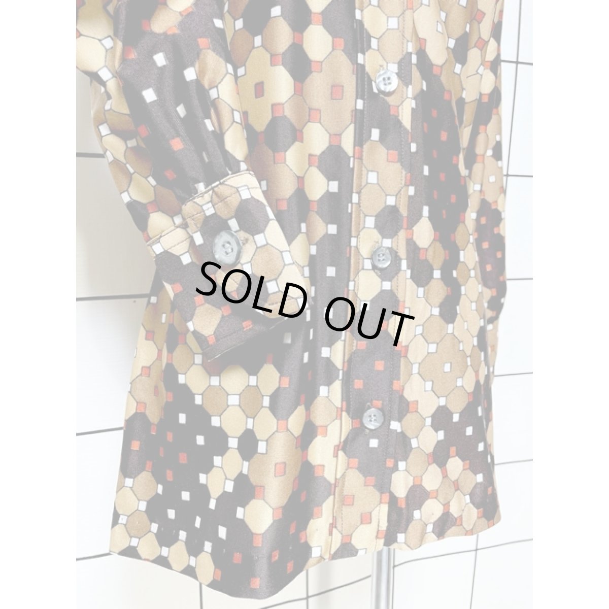 画像7: スクエア レトロ ヨーロッパ古着 ヴィンテージブラウス (7)