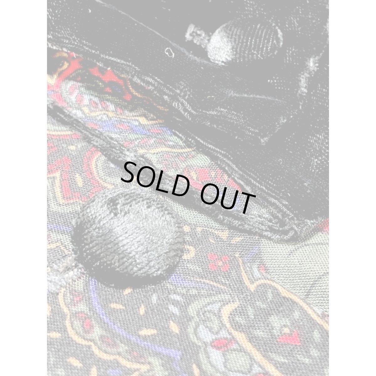 画像14: 薔薇柄 ベルベット切り替え ウエストゴム レトロ 長袖 アメリカ古着 ヴィンテージワンピース (14)