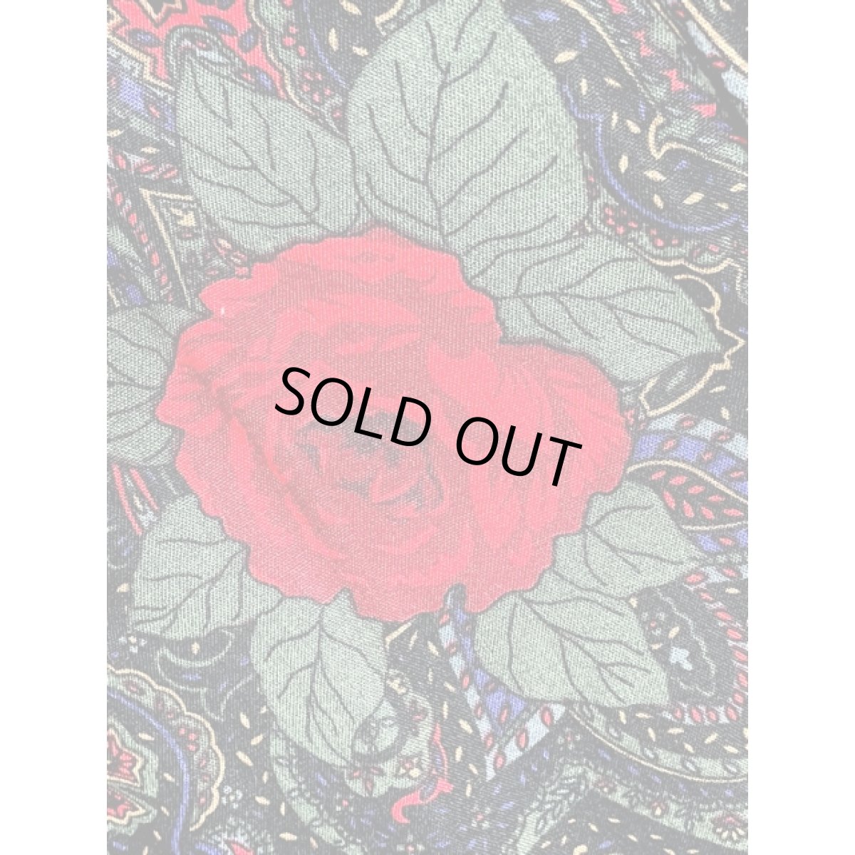 画像12: 薔薇柄 ベルベット切り替え ウエストゴム レトロ 長袖 アメリカ古着 ヴィンテージワンピース (12)