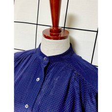 画像4: pierre cardin ピエールカルダン ドット I.MAGNIN ネイビー レッド レトロ 長袖 古着 ヴィンテージワンピース (4)