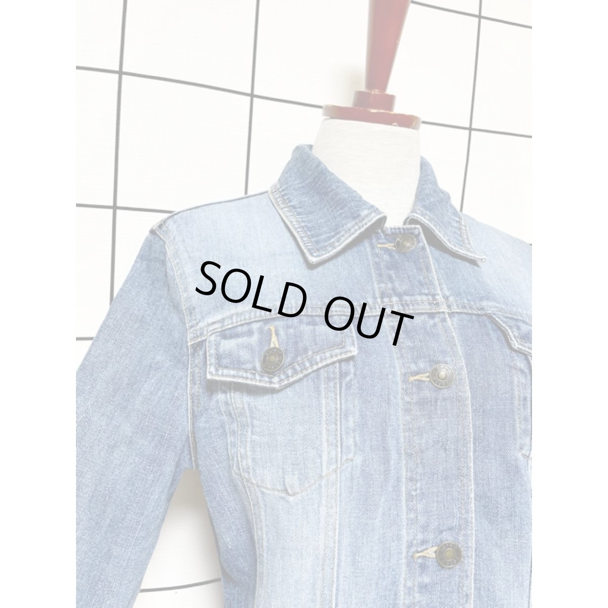 画像6: デニムジャケット USEDらしい色落ち レトロ 古着 (6)