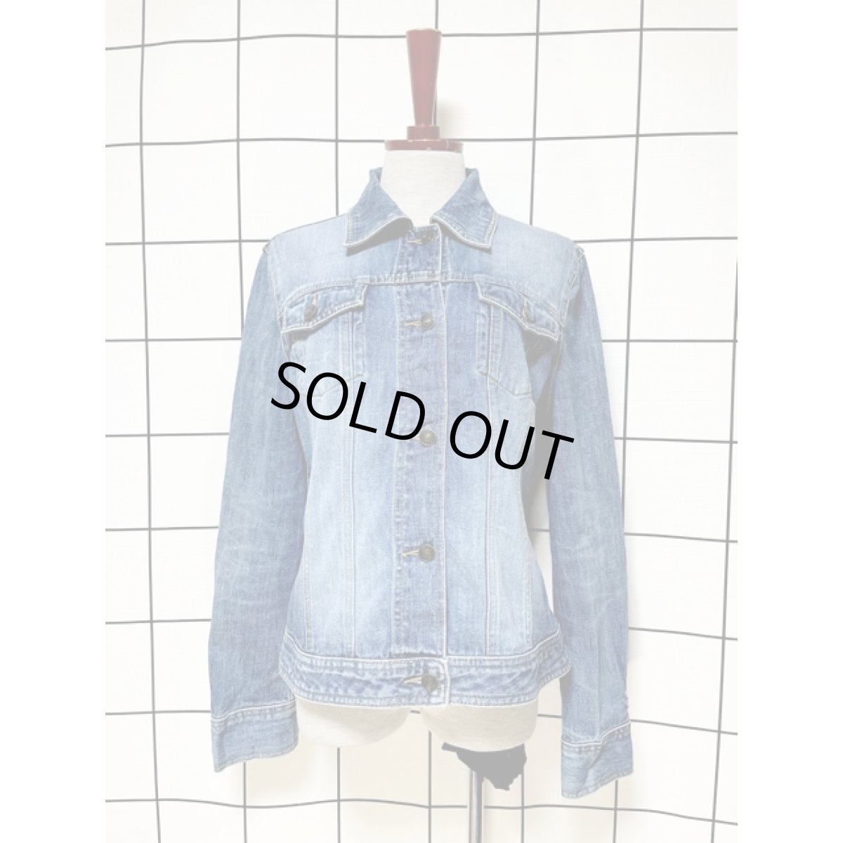 画像1: ★★50％OFF BIGSALE 対象商品★★ デニムジャケット USEDらしい色落ち レトロ 古着 (1)