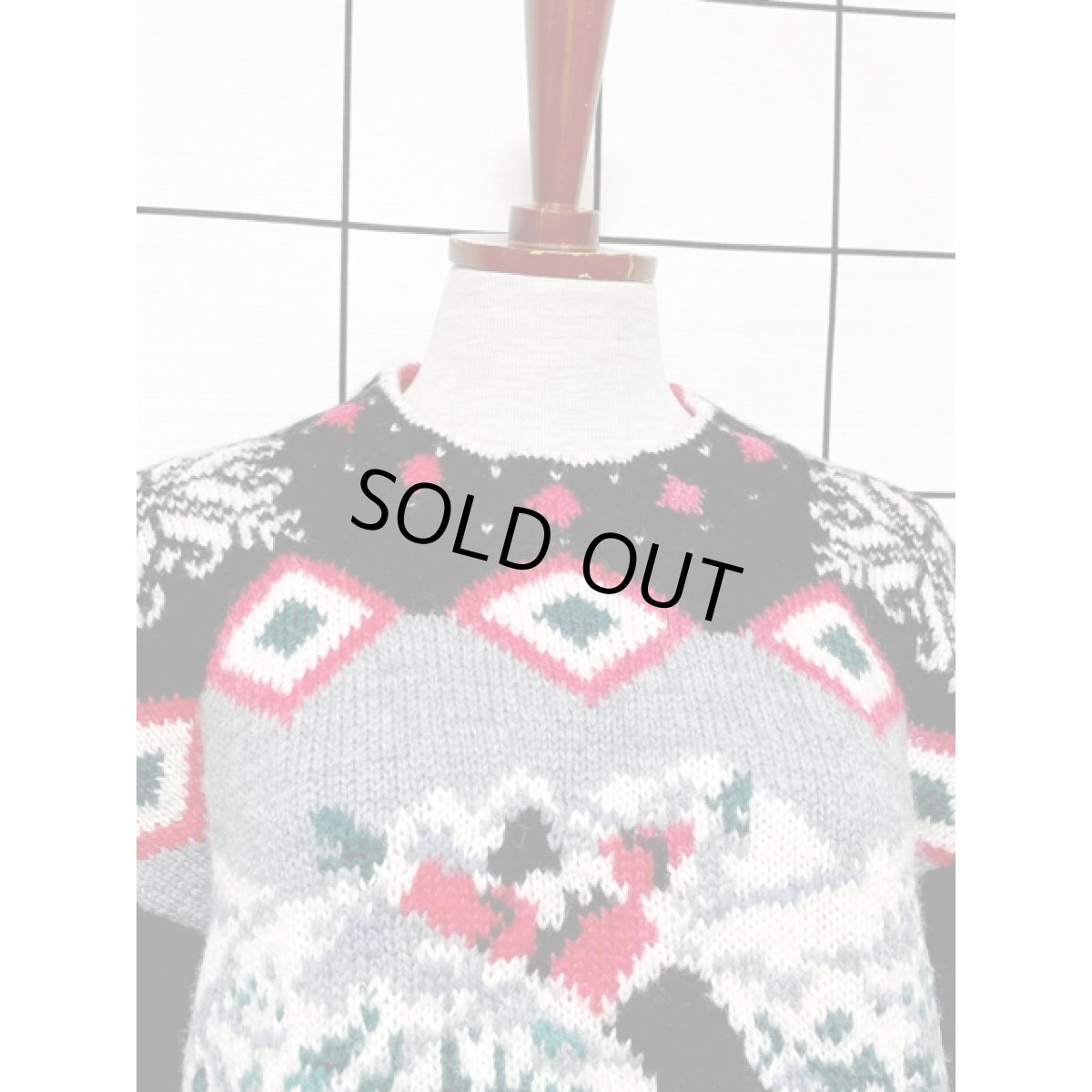 画像5: Talbots タルボット スキージャンプ 雪の結晶編み チェック レトロ アメリカ古着 ヴィンテージニットセーター (5)