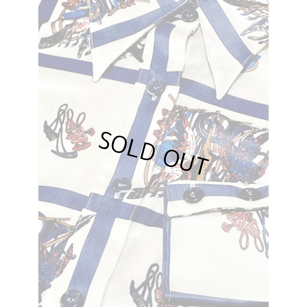 画像8: 鳥 うさぎ チェック柄 レトロ アメリカ古着 シャツ ヴィンテージブラウス (8)