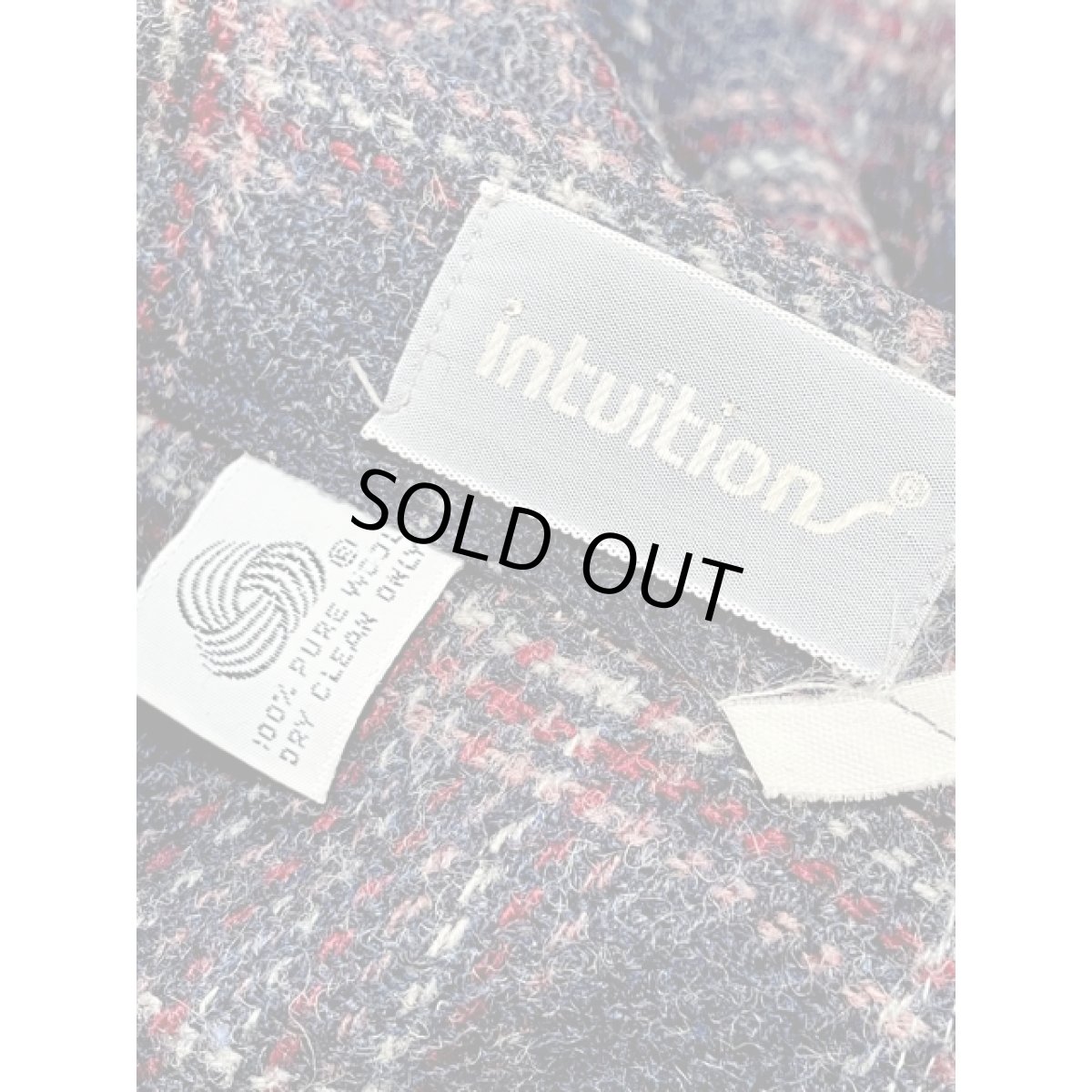 画像8: チェック柄 ウール レトロ アメリカ古着 ヴィンテージスカート (8)