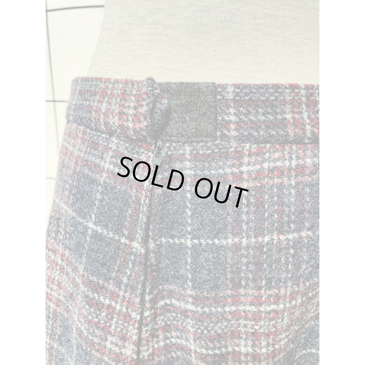 画像6: チェック柄 ウール レトロ アメリカ古着 ヴィンテージスカート (6)