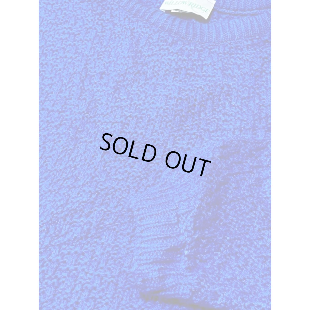 画像8: ブルー 無地 プルオーバー レトロ アメリカ古着 ヴィンテージニットセーター (8)