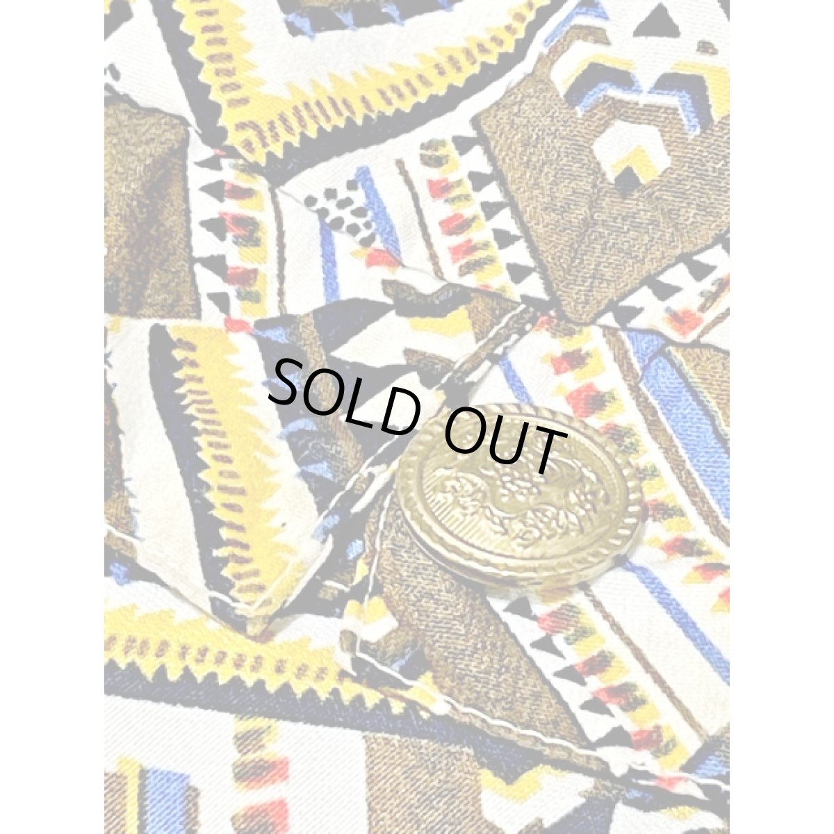 画像11: 幾何学模様 総柄 ウエストゴム レトロ 長袖 アメリカ古着 ヴィンテージワンピース (11)