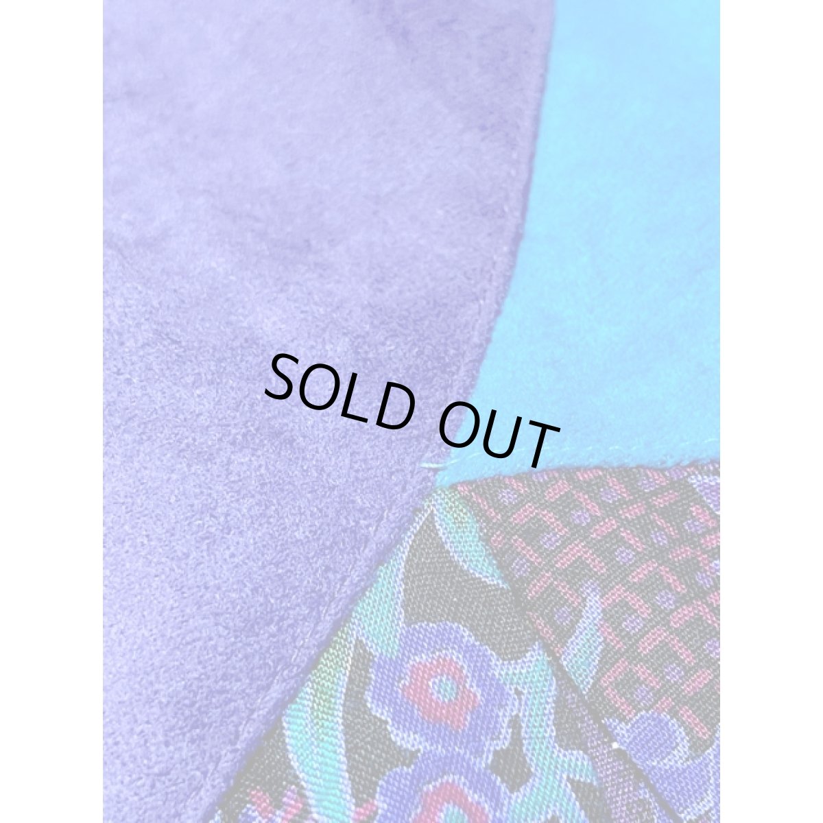 画像13: ベルベット切り替え 花柄 サイケ レトロ アメリカ古着 ヴィンテージワンピース (13)