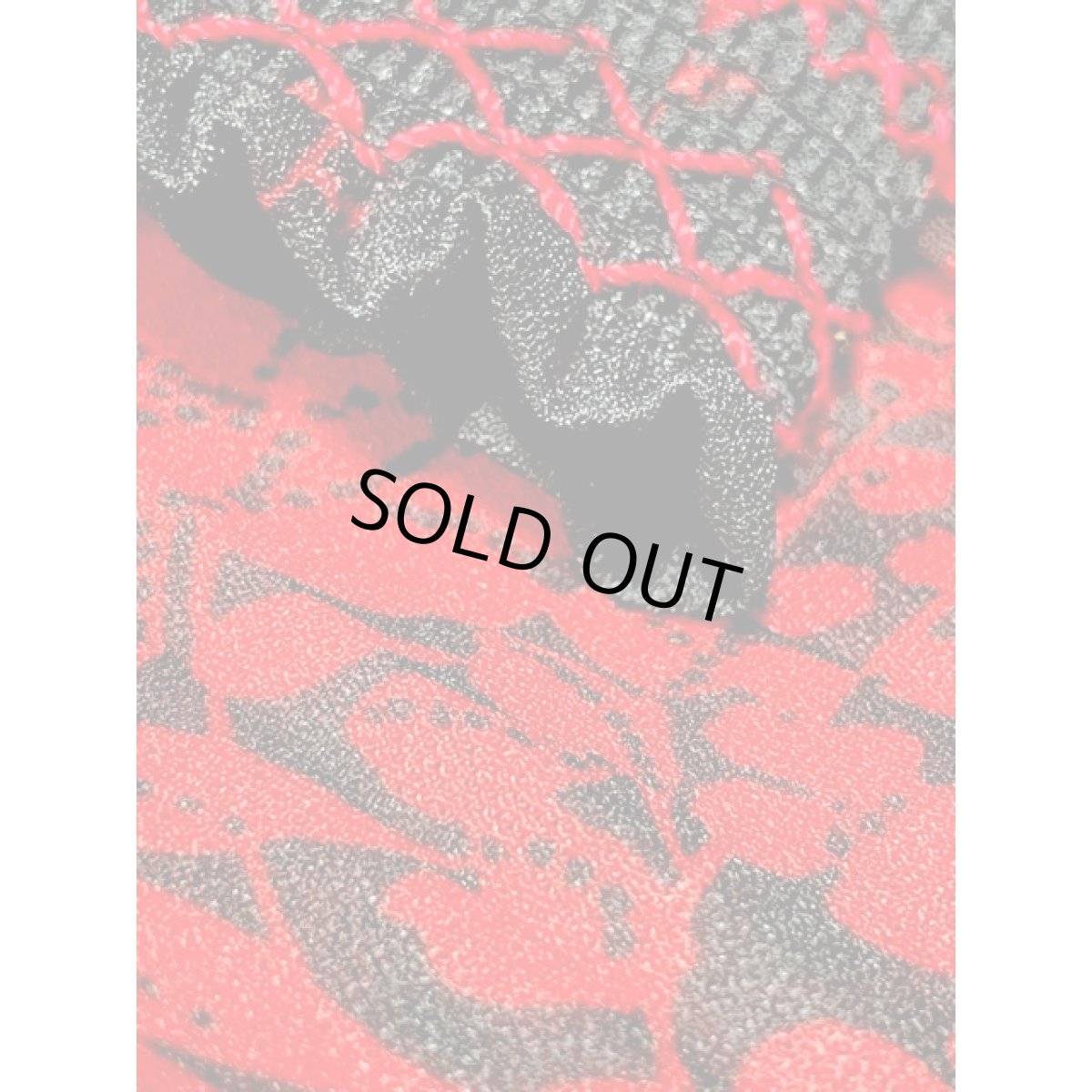 画像13: 花柄 プリーツ切り替え ウエストゴム ブラック レッド レトロ 長袖 アメリカ古着 ヴィンテージワンピース  (13)