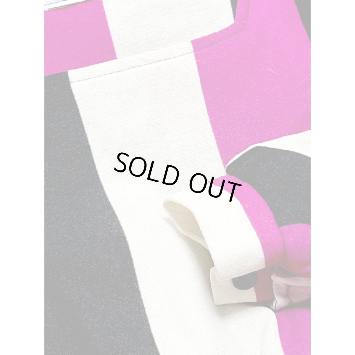 画像11: リボンベルト付 ストライプ ウエストゴム レトロ 長袖 アメリカ古着 ヴィンテージワンピース  (11)