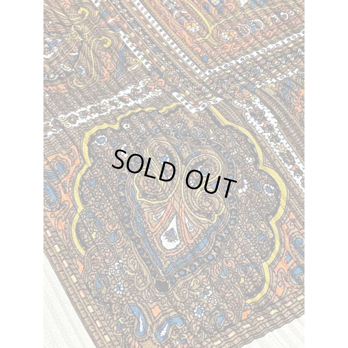 画像12: オリエンタル柄 プリーツ切り替え ウエストゴム レトロ 長袖 アメリカ古着 ヴィンテージワンピース  (12)