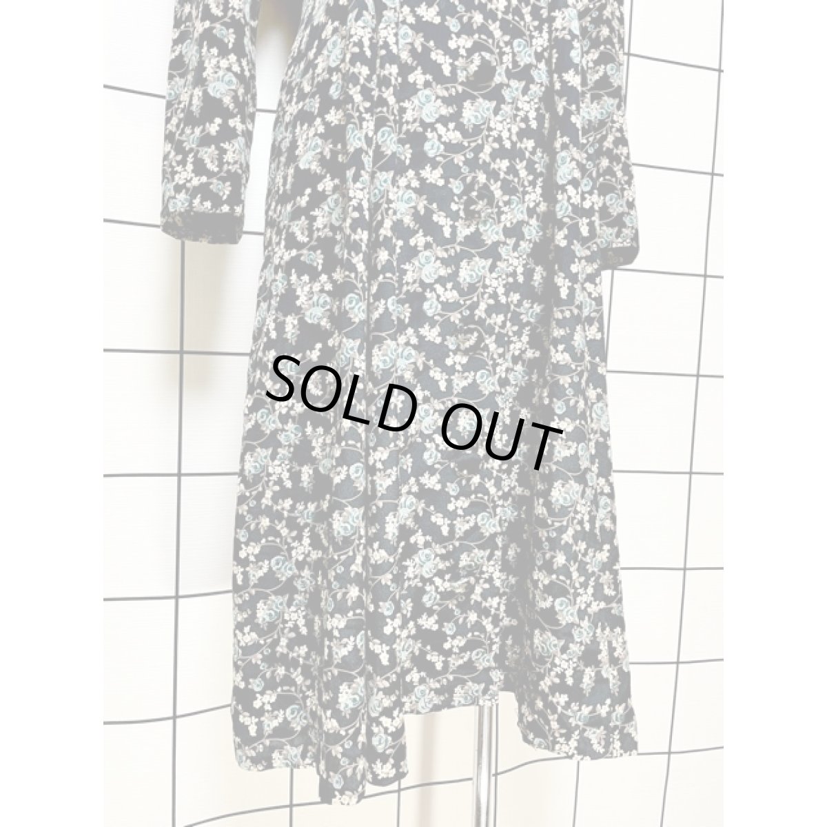 画像8: 花柄 レース襟 前開き レトロ アメリカ古着 ヴィンテージワンピース (8)