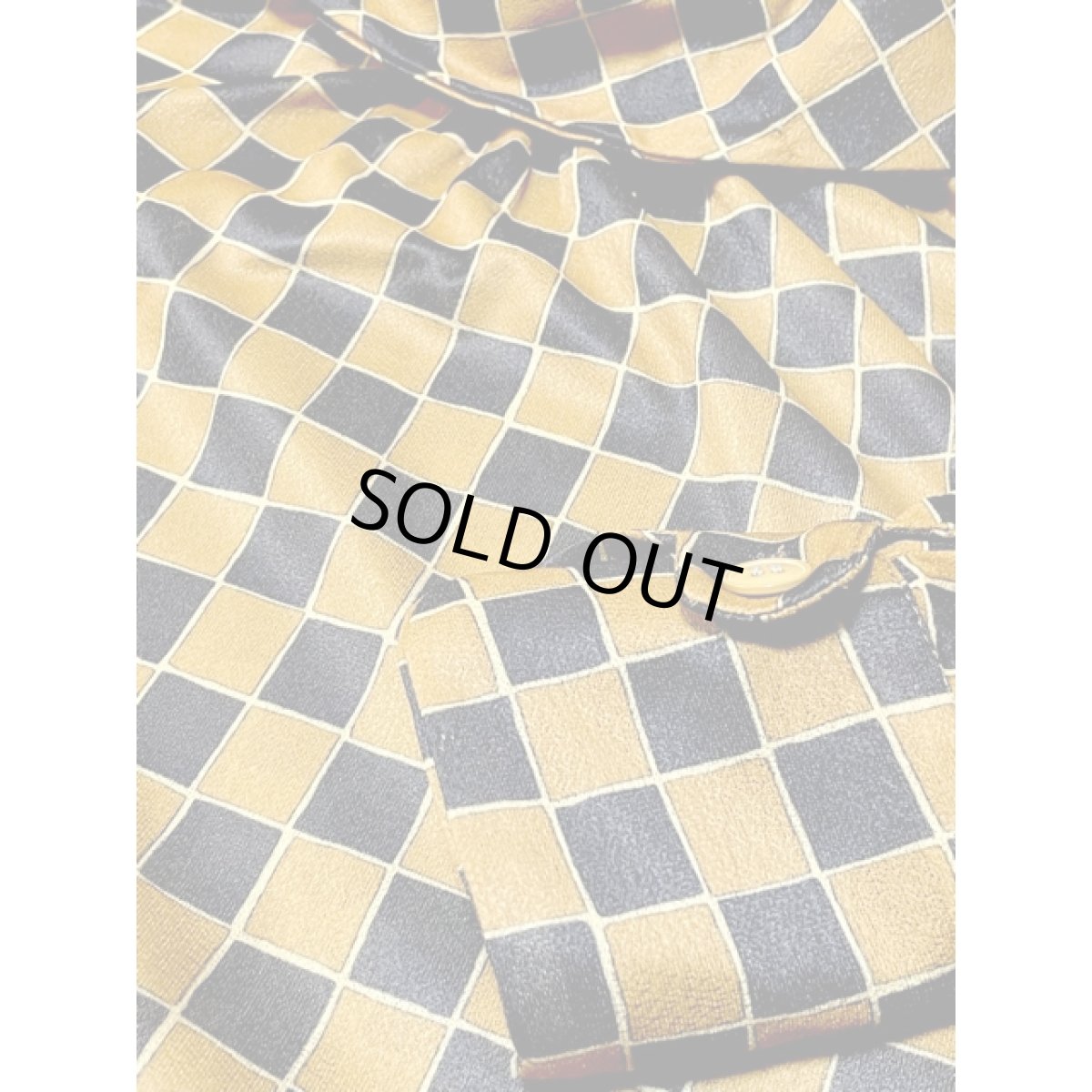 画像8: フランス製 チェック柄 タートルネック レトロ プルオーバー シャツ アメリカ古着 ヴィンテージトップス (8)