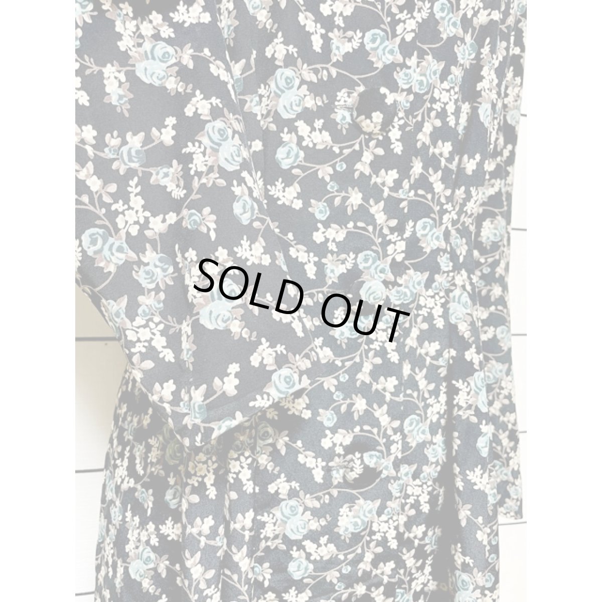 画像7: 花柄 レース襟 前開き レトロ アメリカ古着 ヴィンテージワンピース (7)