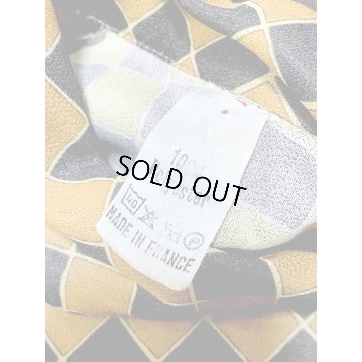 画像9: フランス製 チェック柄 タートルネック レトロ プルオーバー シャツ アメリカ古着 ヴィンテージトップス (9)