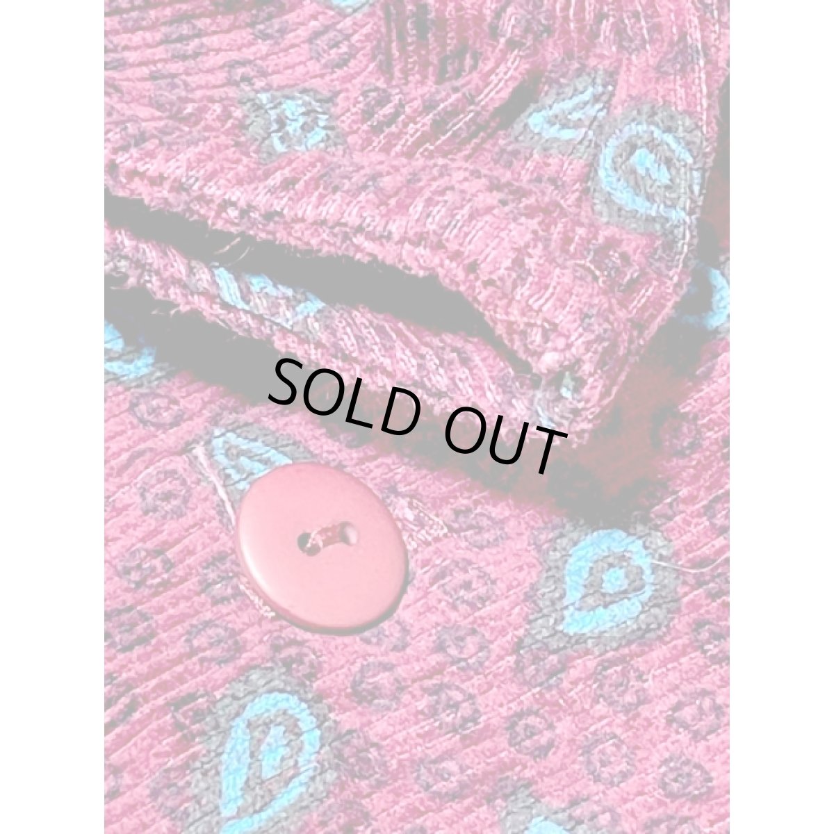 画像12: ペイズリーモチーフ コーデュロイ レトロ アメリカ古着 ノースリーブ ヴィンテージワンピース  (12)