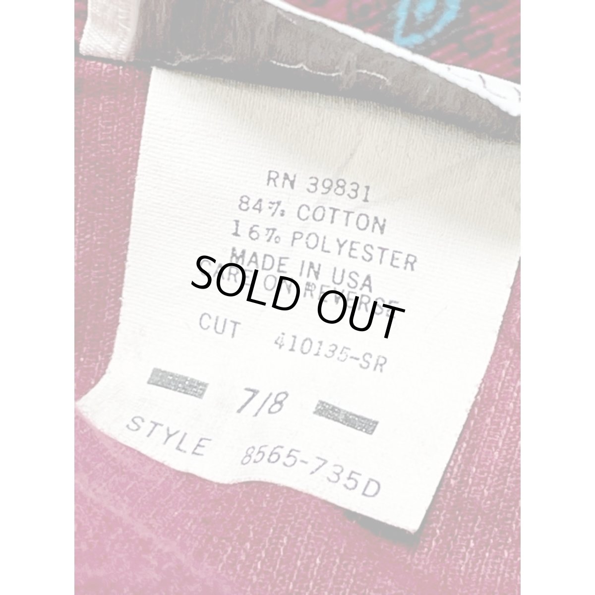 画像14: ペイズリーモチーフ コーデュロイ レトロ アメリカ古着 ノースリーブ ヴィンテージワンピース  (14)