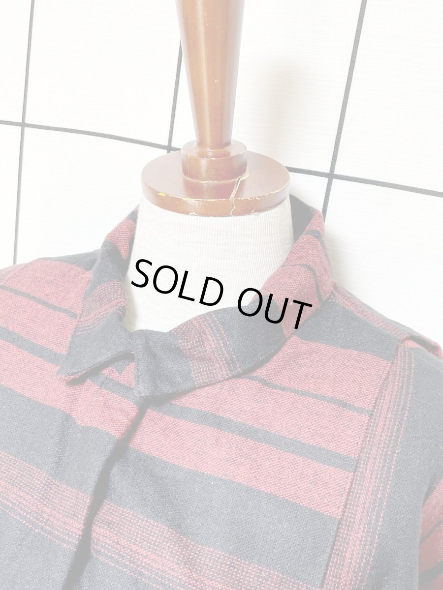 画像4: ボーダー レトロ アメリカ古着 ヴィンテージジャケット (4)