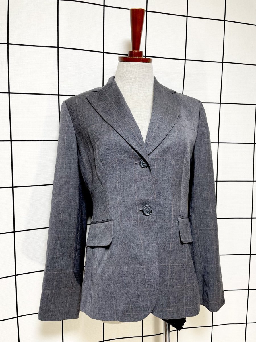 画像3: 【2500円均一対象商品】チェック柄 グレー レトロ USA古着 ヴィンテージジャケット (3)