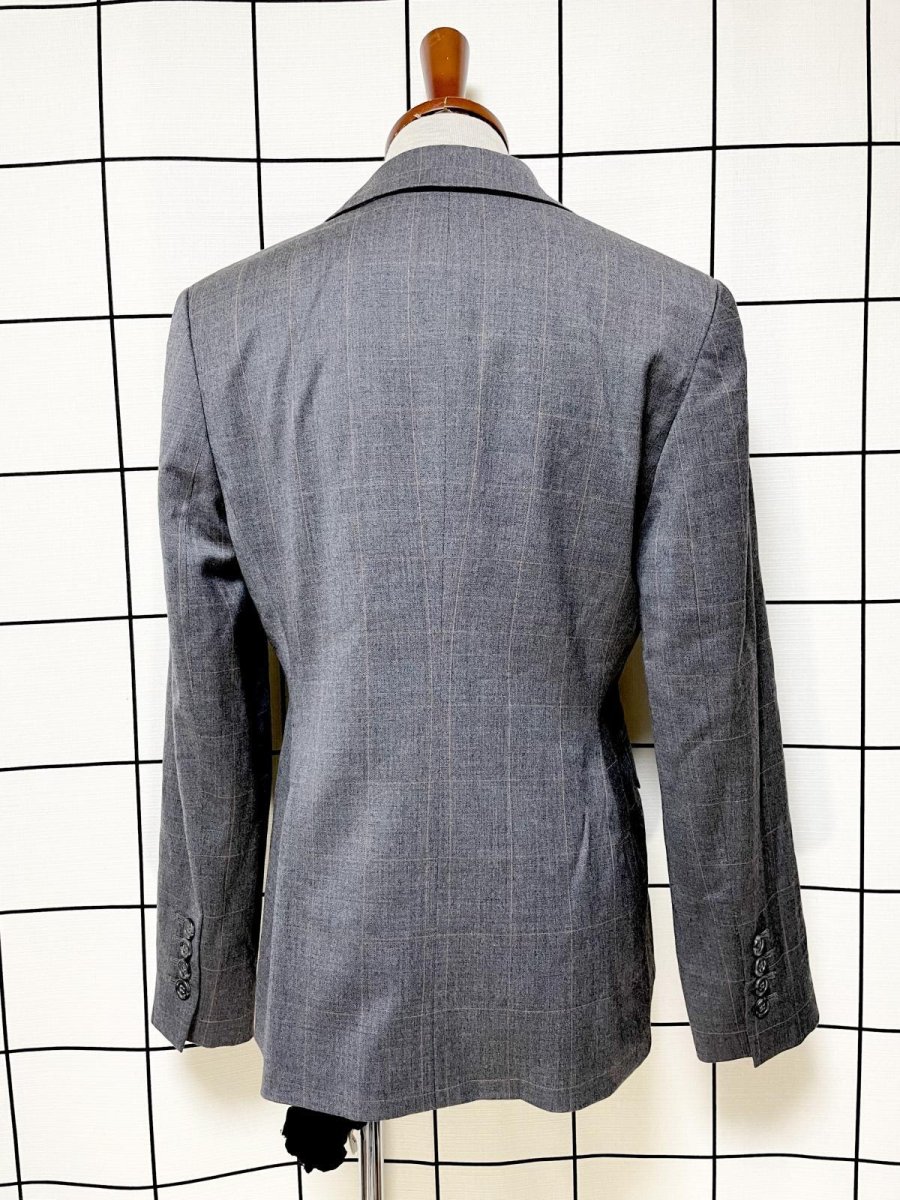 画像2: 【2500円均一対象商品】チェック柄 グレー レトロ USA古着 ヴィンテージジャケット (2)