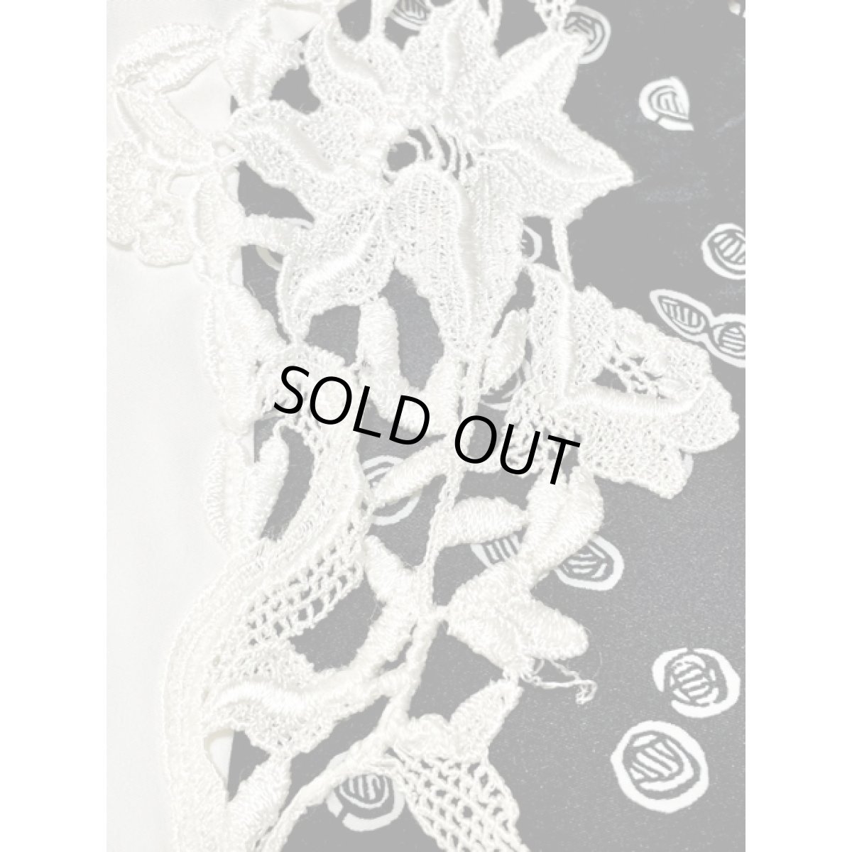 画像12: カットワークレース襟 ウエストゴム レトロ アメリカ古着 ヴィンテージワンピース (12)