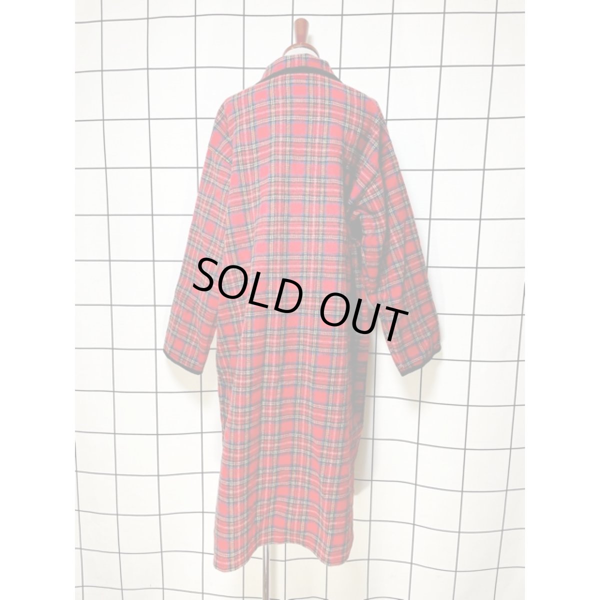 画像2: TRAD トラッド ガーリー チェック柄 トグルボタン レトロ USA古着 ヴィンテージロングコート (2)