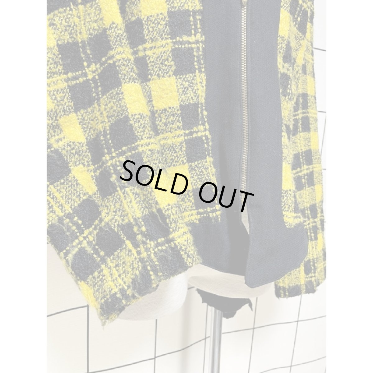 画像7: チェック柄 ジップアップ イエロー ブラック レトロ USA古着 ヴィンテージジャケット (7)