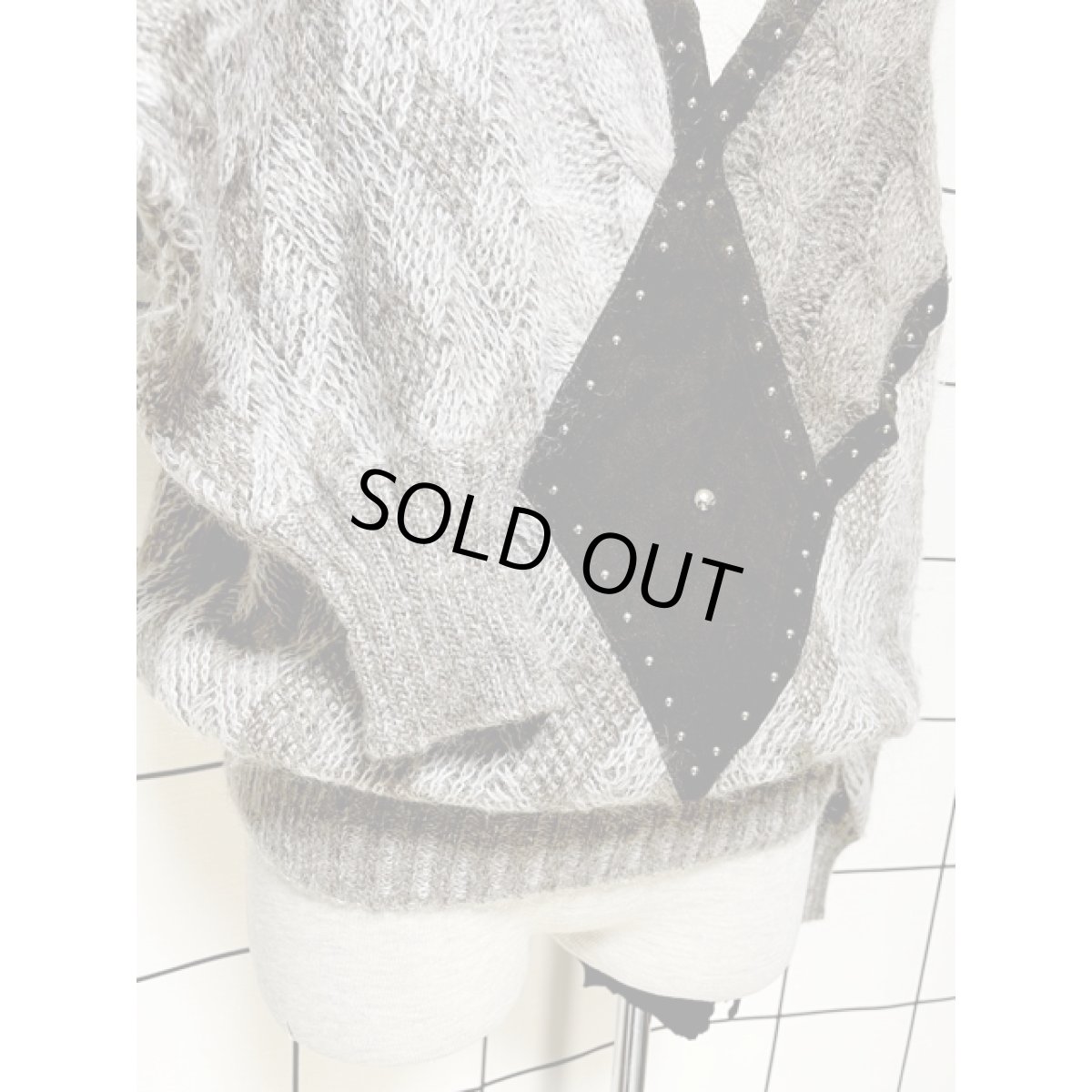 画像7: Italy製 スタッズ モヘア アンゴラ レトロ ヨーロッパ古着 ヴィンテージニットセーター (7)