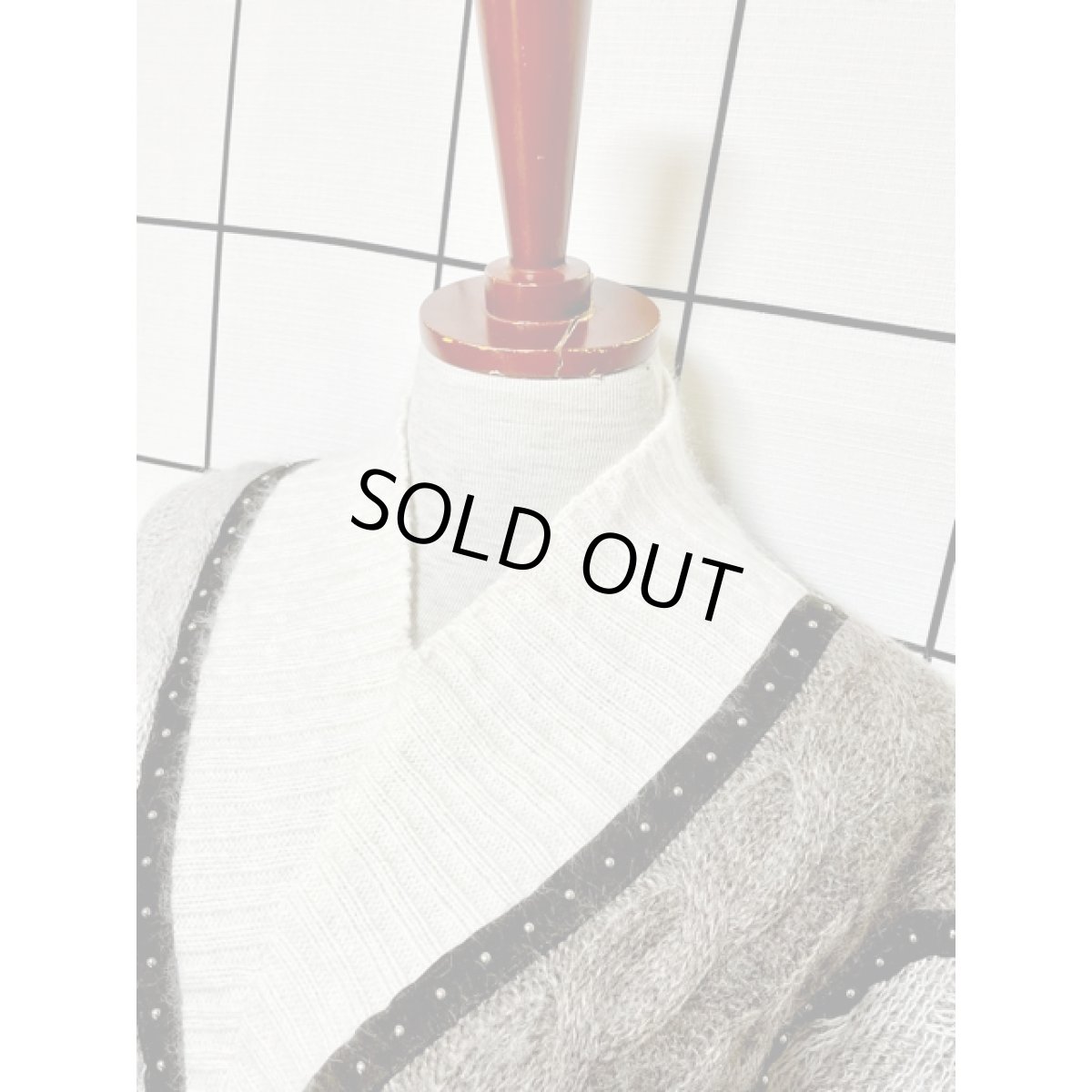 画像4: Italy製 スタッズ モヘア アンゴラ レトロ ヨーロッパ古着 ヴィンテージニットセーター (4)